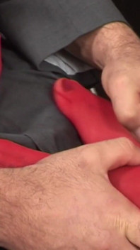Devil Wears High Heels Red Stocking Foot Tease