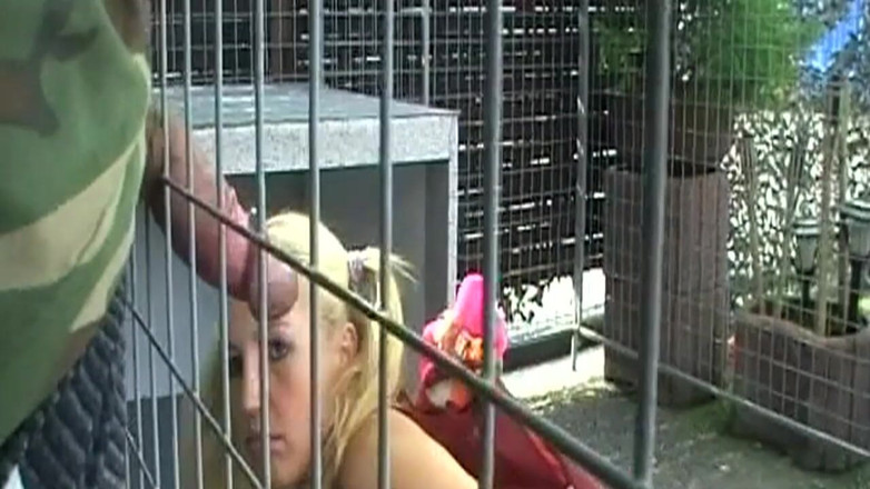 ORGASMX: Insatiable Blonde MILF Drains Camo Stud Outdoors