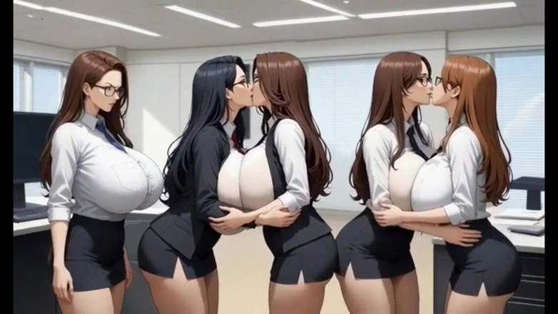 Hot girl dancing: Prsa kancelářské lesbičky, Ai Animace