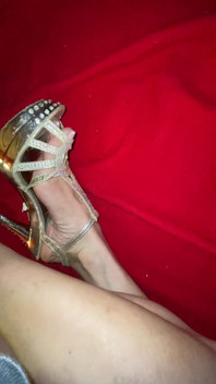 Really Sexy Legs with High Heels in Bed Been Romantic
