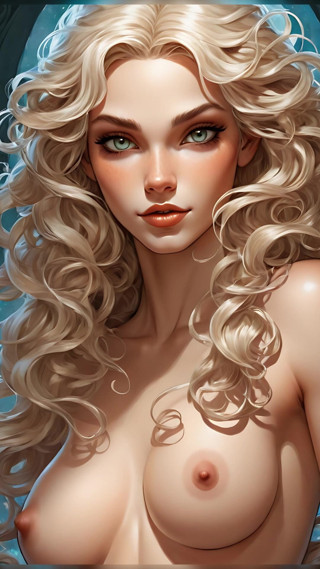 LustRender: Lustrender presentazione della ragazza nuda in stile comico - sexy ai...
