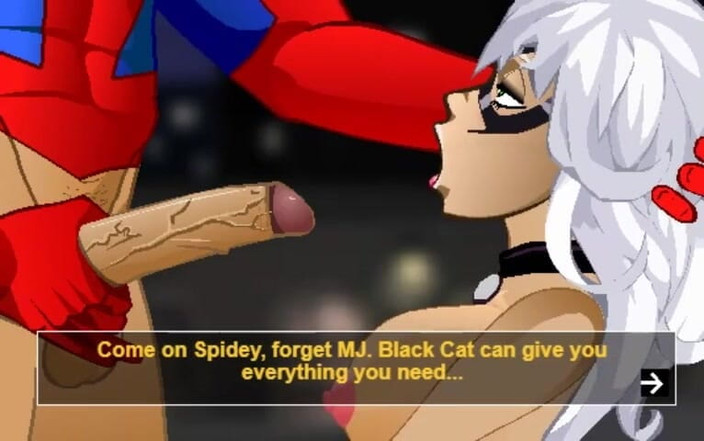 LoveSkySan69Real: Spiderman black cat Felatio Gameplay von Loveskysan