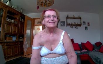 Granny in Underwear and Stockings