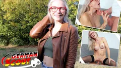 German Scout - Fit Blonde Glasses Girl Vivi Vallentine Pickup and Talk to Casting Fuck