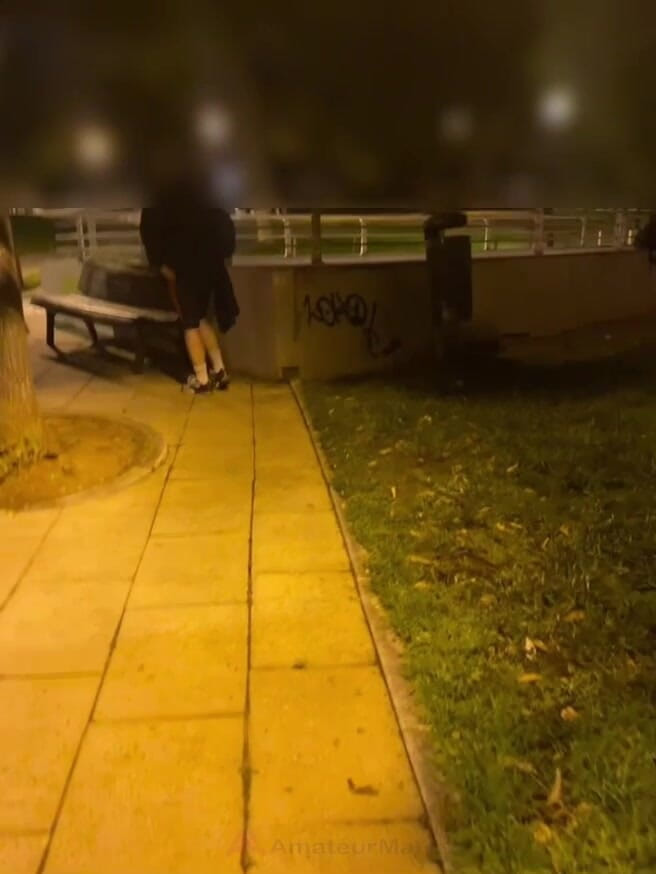 AmateurMates: Amateur Boy Caught Changing in a Park, Flashing His Ass