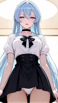 Esdeath пришла купить новое сексуальное нижнее белье и повеселиться с розовым дилдо. Esdeath хентай косплей