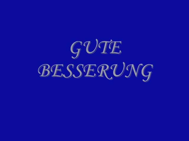 Blondehexe: Geçmiş olsun