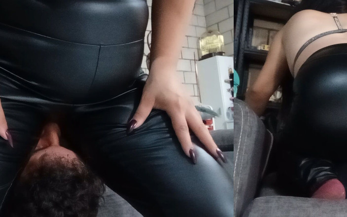 fartingclub01: Leather Fart Face Sitting in 2 Different Positions