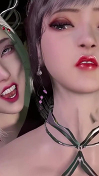 3D, deux salopes excitées font leur premier trio avec une grosse bite