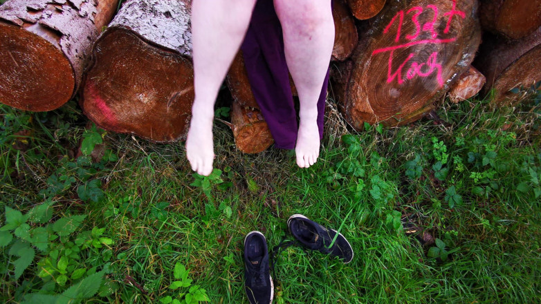 Bouncy Tits Action: Get Naked on the Woodpile and Let Me Slap Your...