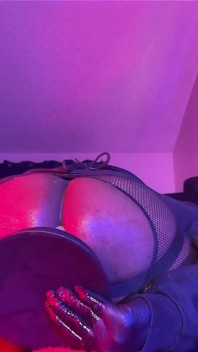 Bottom Destroys Hole Riding Mr. Hankey Dildo