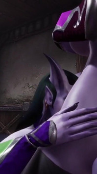Draenei Futa Dickgirl riceve un pompino da una ragazza dickgirl | Parodia porno di warcraft