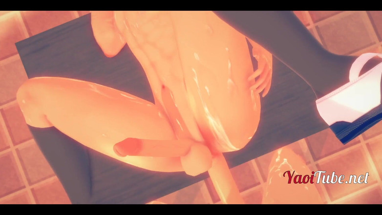 Yaoitube: Boku No Hero Yaoi 3D - Todoroki Shoto šuká a stříká do zadku....