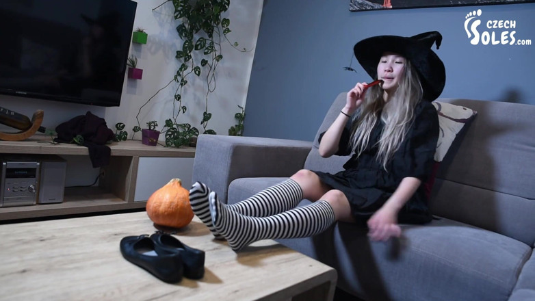 Czech Soles - foot fetish content: Halloween night magic foot worship (Special)