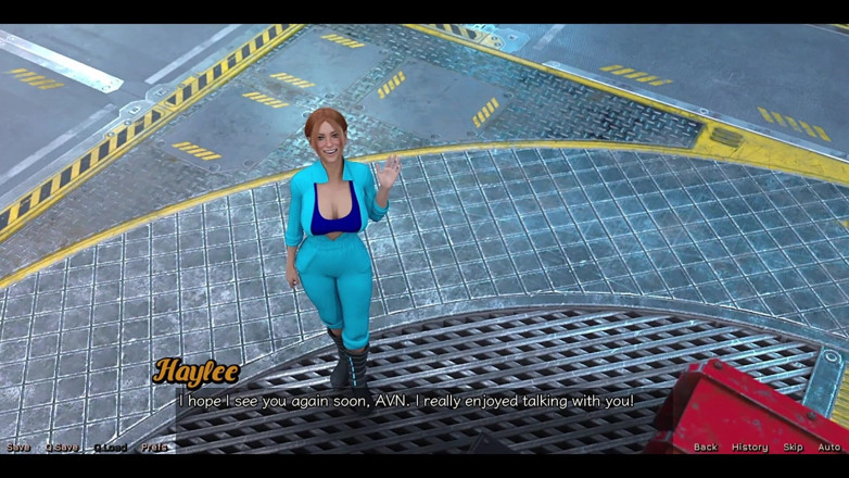 AVN Teller: Stranded in Space - primeiro beijo com a cabeça vermelha Haylee