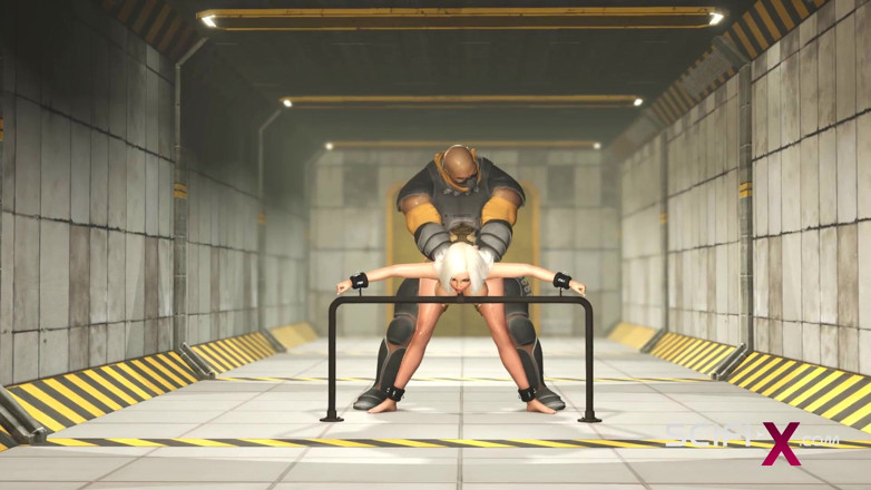 SciFi-X: Sci-fi BDSM v bunkru se sexy mladou spoutanou blondýnou s...