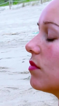 Curvy milf Ashley rider meets step son on the beach and gets fucked