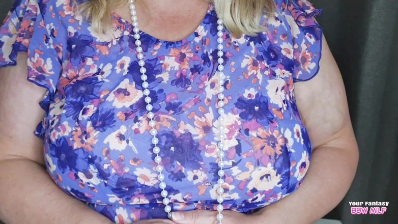 Your Fantasy BBW Milf: Naughty Grandma Offers You Her Bra to Play with - Cheating...