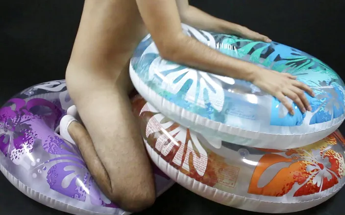 Inflatable Lovers: Three beautiful inflatables swim ring