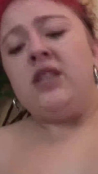 Colored hair BBW sucks and fucks big and hard cock