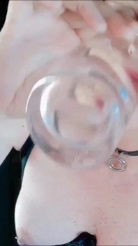 Pierced-nippled Lisa Femelle Fucks Her Asshole with a Drink Can