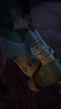 Pounding a Tribal Orc Woman Only to Cun on Her Tits