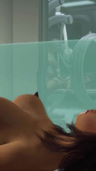 Hot sex in sci-fi med bay. 3d sexy dickgirl android fucks hard a young hottie