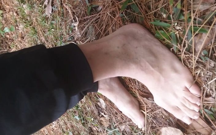 Legsistance: 私と私の足は庭に出て、通りではなく、葉っぱのシャッフリンと棒のクランチンは良い遊びを感じます
