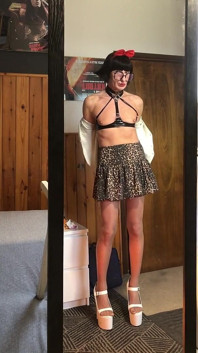 Walking in the New White High Heels Shoes