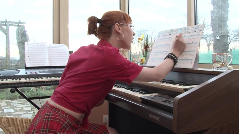 My Favorite Pornstars: Redhead teen hitting piano teacher's big notes
