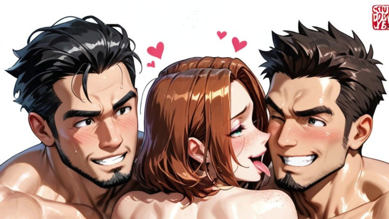 Real story futanari JOI: Wet Anal Orgy with Well-endowed Transsexuals. Hentai Yaoi Animation.