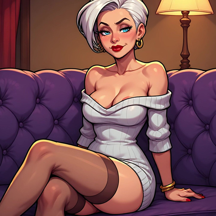 AI Porn: Classy Cartoon Matures Tits Out
