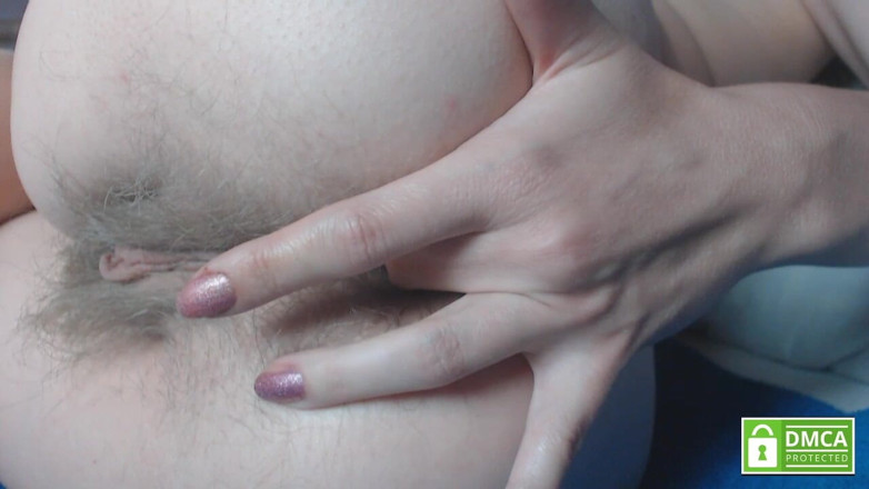 Risky Hairy Couple: Hairy Asshole Fingering Close up