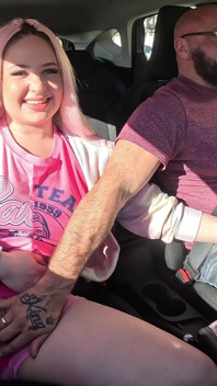 Busty Babe Fucking on the Side of the Road