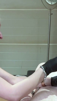 Restrained Edged and Ruined Orgasm in Latex Gloves