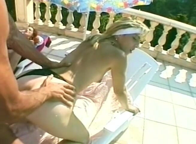 European Classics: Vintage sweeties ass fucked on the swimming pool
