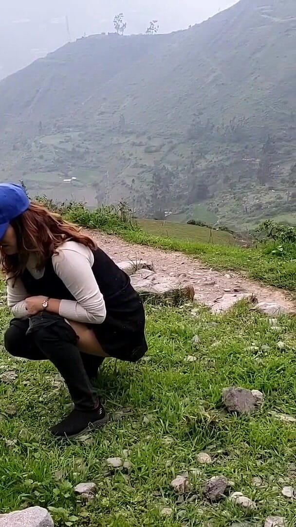 Pissing on the mountain