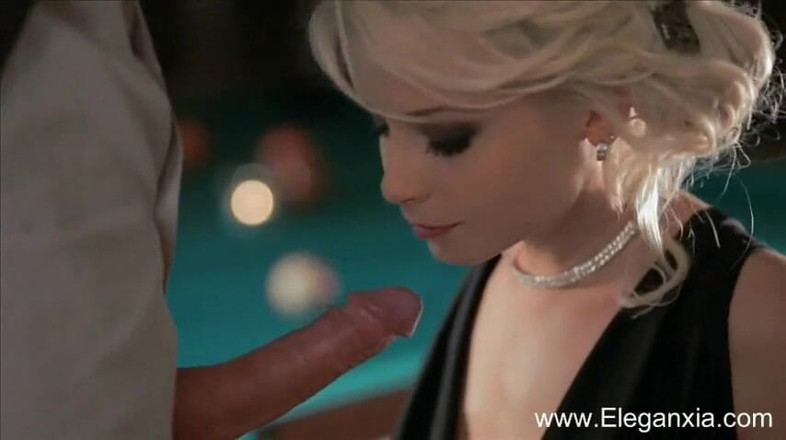 Eleganxia: Awek blonde memberikan blowjob yang bagus di luar rumah