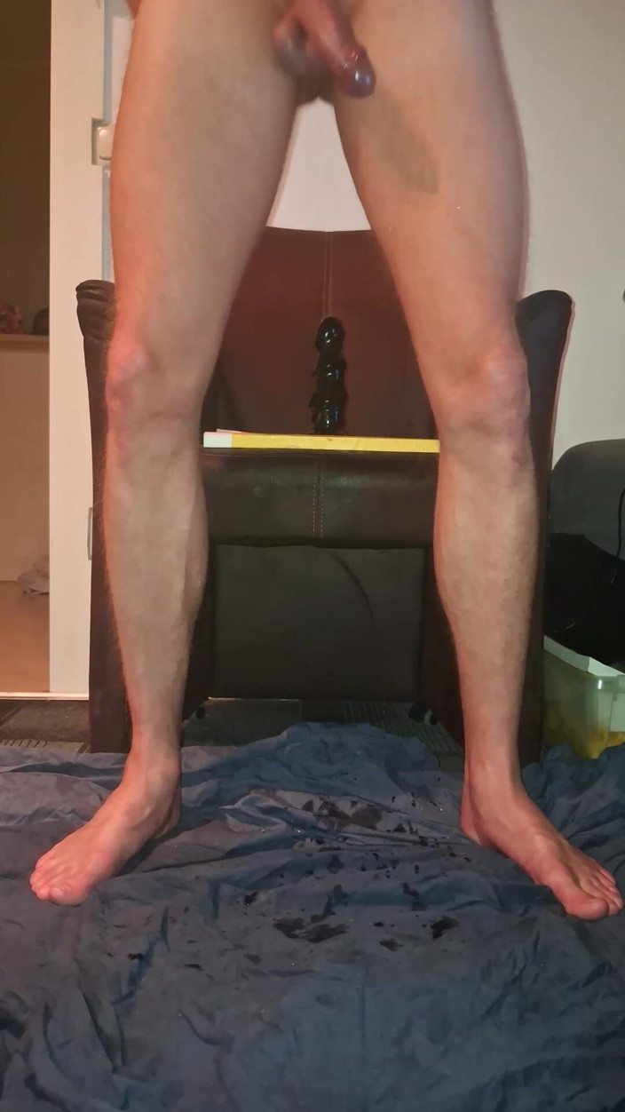 NoFace Twink X: Gay Twink Solo - Tunggangan Dildo Dengan Batang Besar Dan Orgasme...