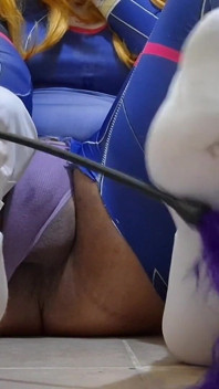 Extended Cut of Femboy Footjob with Dirty Feet in Cosplay to Big Black Cock