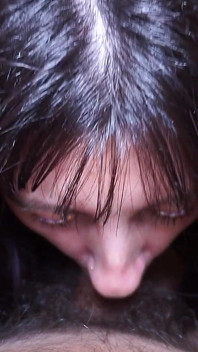 Pregnant Girl Blows Hairy Cock but She Wasn't Ready to Swallow!