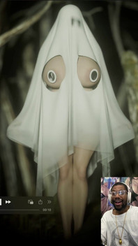 This Halloween Ghost Meme Waifu Teases Her Thicc Breasts for You to Cum