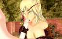 Hentai Smash: Hot Warcraft elf in lingerie doet 69 en wordt dan in...