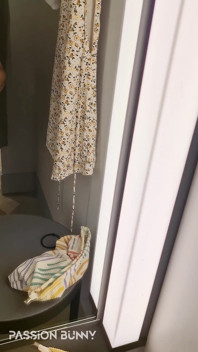 Clothes Changing - Fitting Room and Playing with Horny Pussy