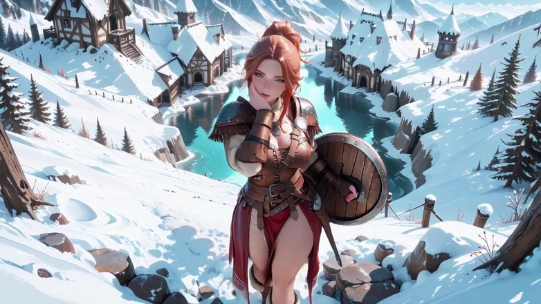 Tay Swift X: Illicit Leather Armor Seduction in Medieval Village. Cold Queen Unzips...