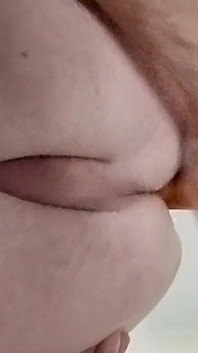 Anal masturbation with the sausage