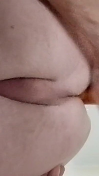Anal masturbation with the sausage