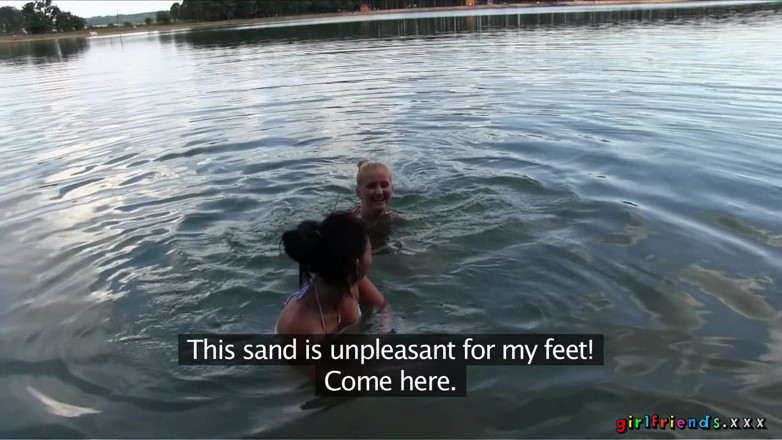 Girlfriends XXX: Girlfriends XXX - Petite Keira &amp; Michelle Get Wet Outdoors for a...