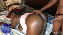 Shave Head Ebony Take 2 Dicks