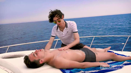 French twinks: The captain and his skipper fuck a young client on...